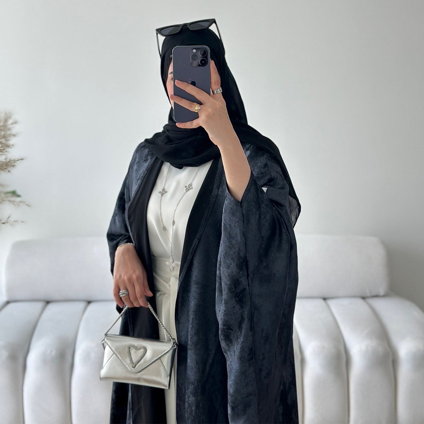 New Kimono Abaya Modest Shimmer Open Abaya Women - Luxury Abaya Design for women in Kuwait- عبايات مودرن الكويت