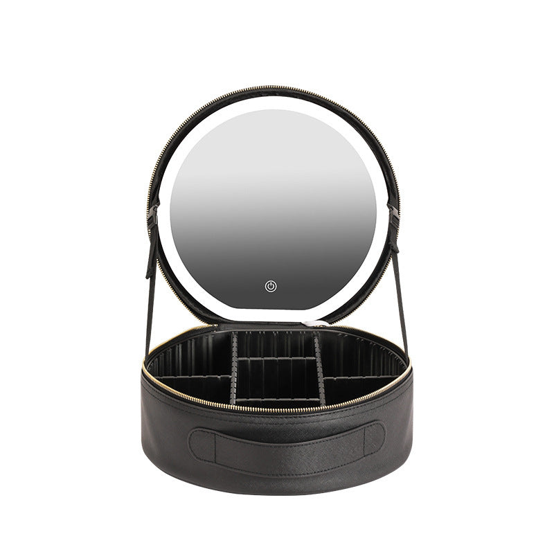 LED Makeup Bag with Mirror Lights - Portable Beauty Organizer For travel and Vanity