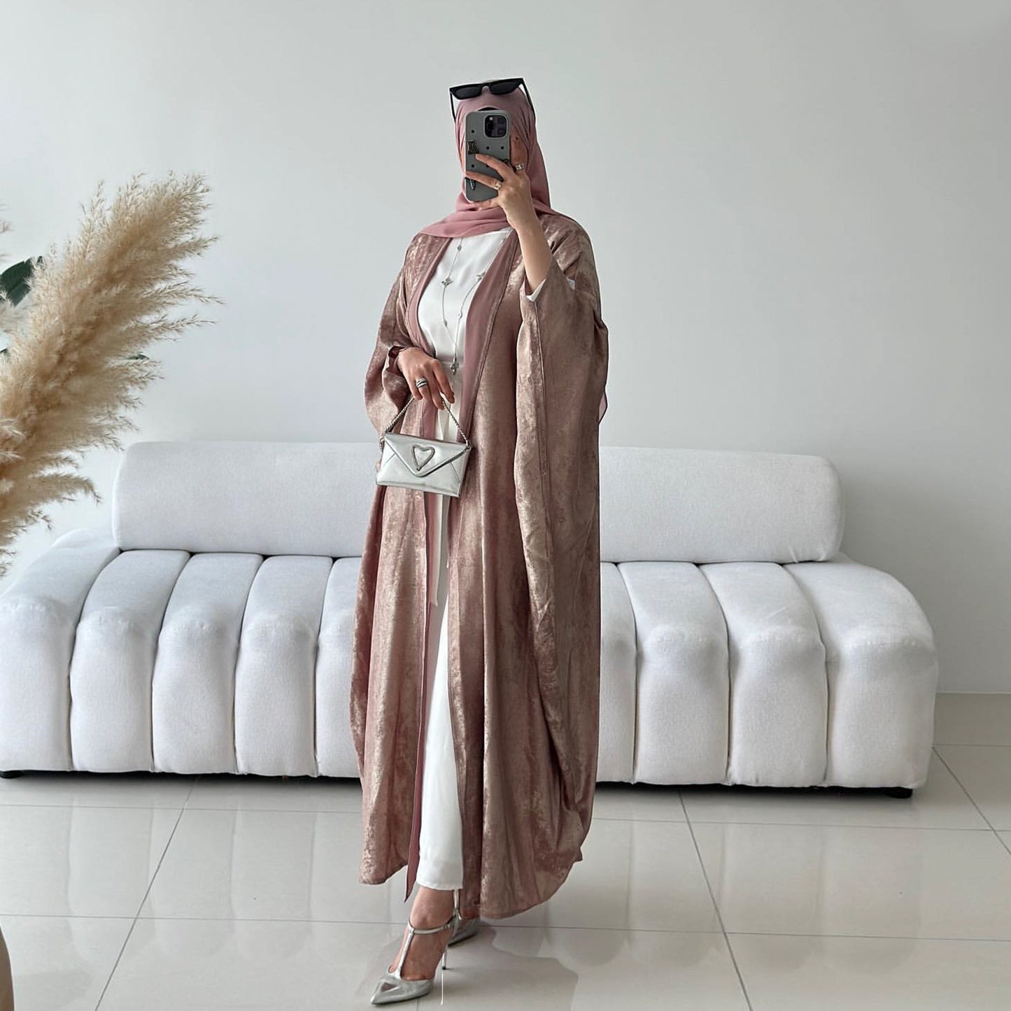 New Kimono Abaya Modest Shimmer Open Abaya Women - Luxury Abaya Design for women in Kuwait- عبايات مودرن الكويت