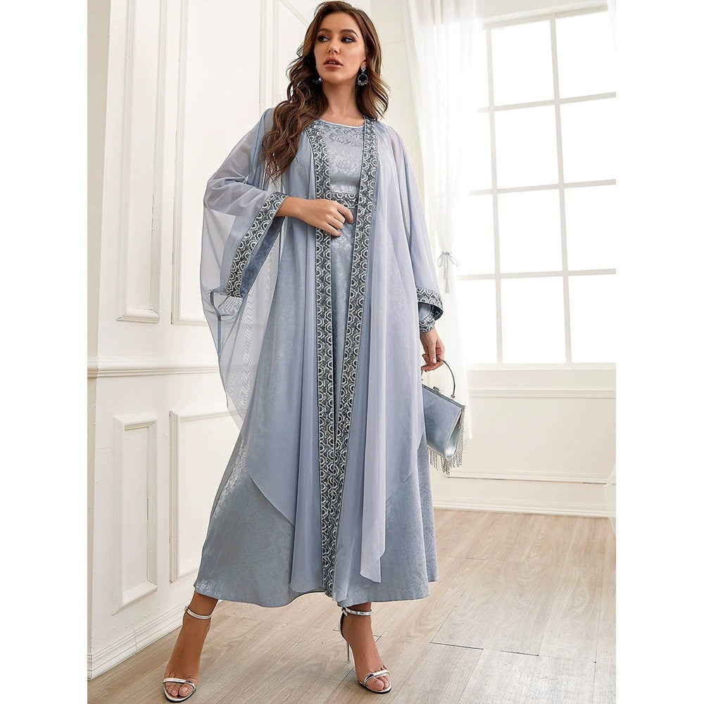 Autumn Dubai abaya set - Modest wear in kuwait