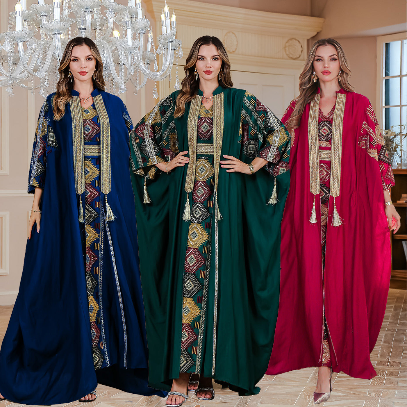Luxury Embroided abaya set - Middle east fashion Kuwait
