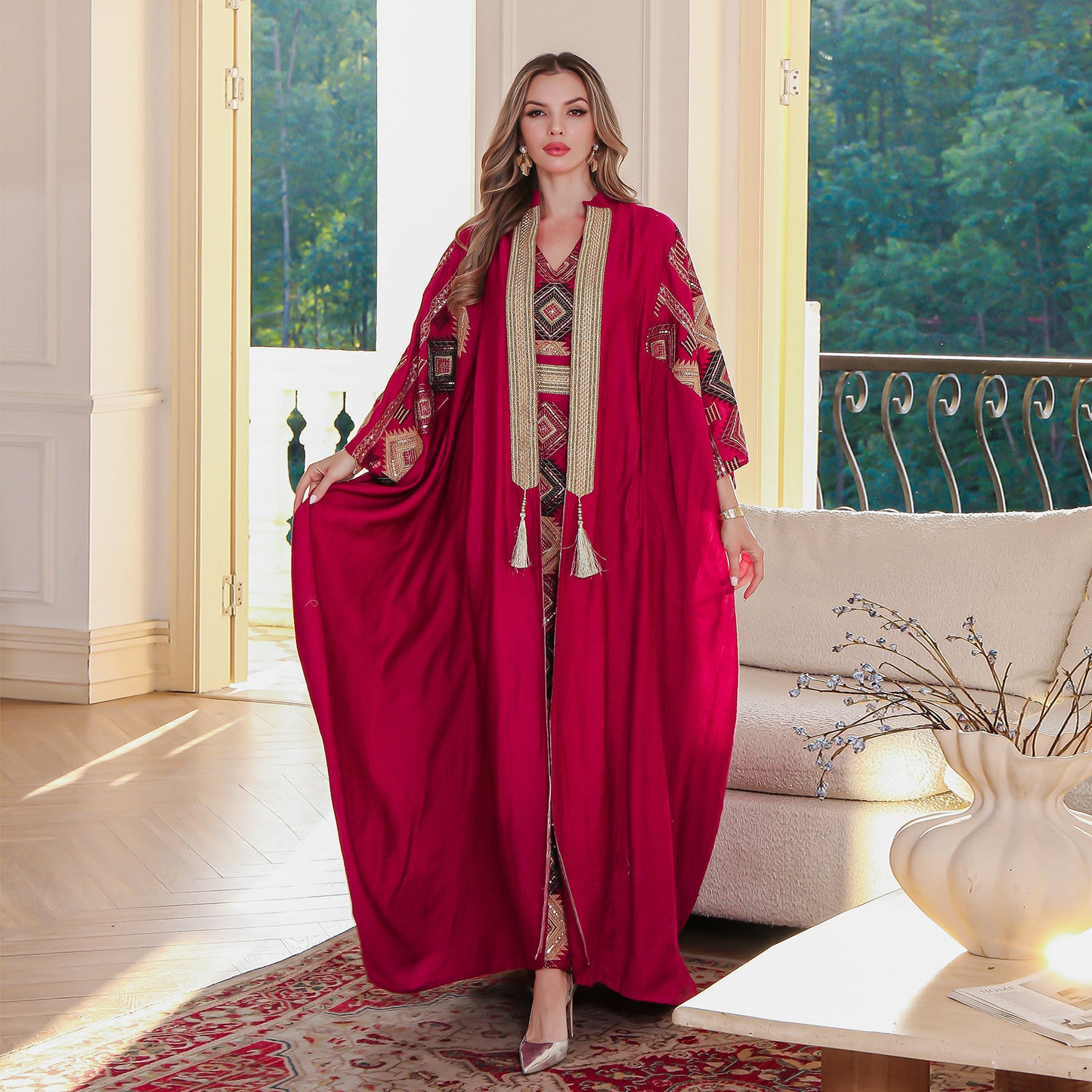 Luxury Embroided abaya set - Middle east fashion Kuwait