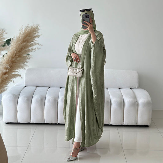 New Kimono Abaya Modest Shimmer Open Abaya Women - Luxury Abaya Design for women in Kuwait- عبايات مودرن الكويت