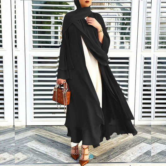 "Elegant Muslim abaya Kuwait – modest and stylish design for everyday wear and special occasions"
Arabic:
"عباية مسلمة أنيقة في الكويت – تصميم محتشم وعصري للاستخدام اليومي والمناسبات الخاصة"
Black Abaya - most elegant abaya 